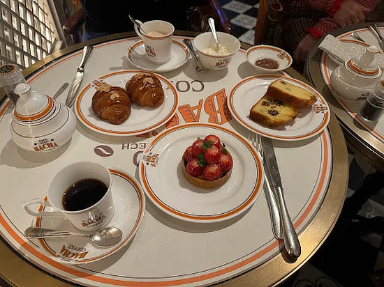 Elegant coffee and dessert at Bacha Coffee ION Orchard, featuring single origin brew and pastries.