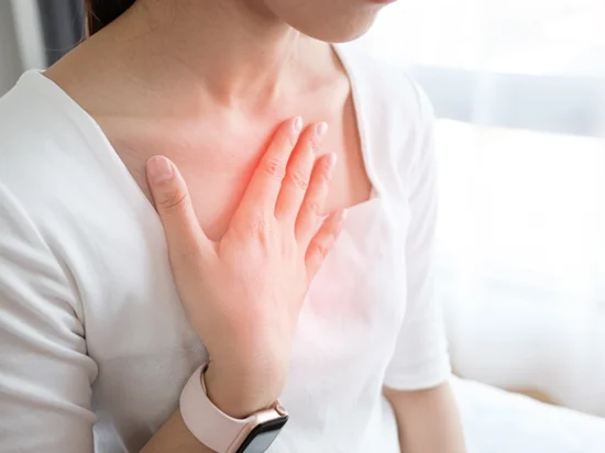 Rapid heartbeat a symptom of hyperthyroidism.