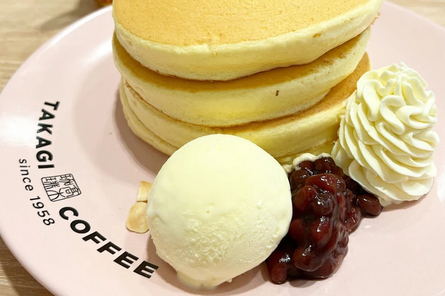 Takagi Coffee's signature pancakes with ice cream
