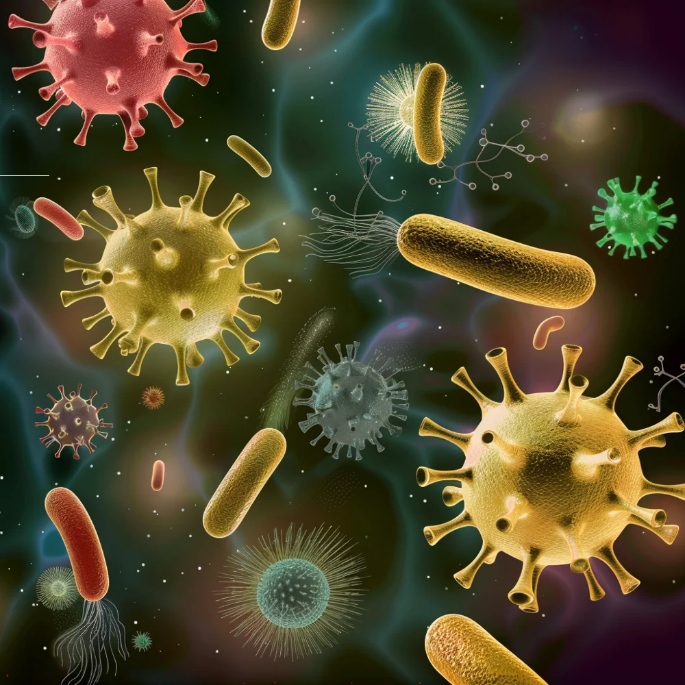 Bacterial viruses or harmful microorganisms such as parasites that causes STDs.