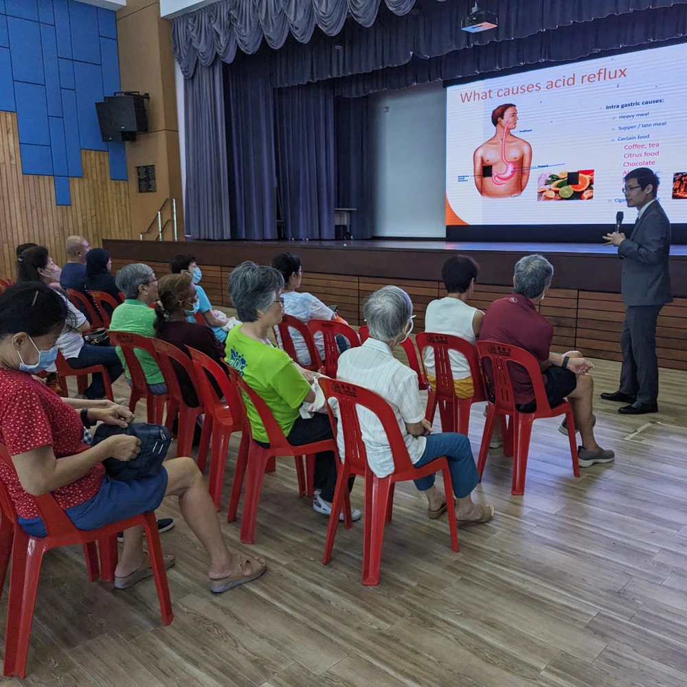Health Talk and Screening given to Cheng San residents.