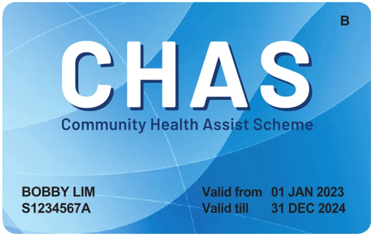 Community Health Assist Scheme (CHAS) Blue Card.