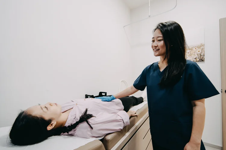 Female patient having a STD consult with female doctor.
