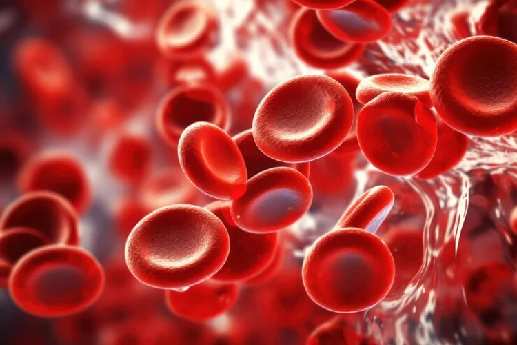 Haemoglobin in stool detected by FIT.